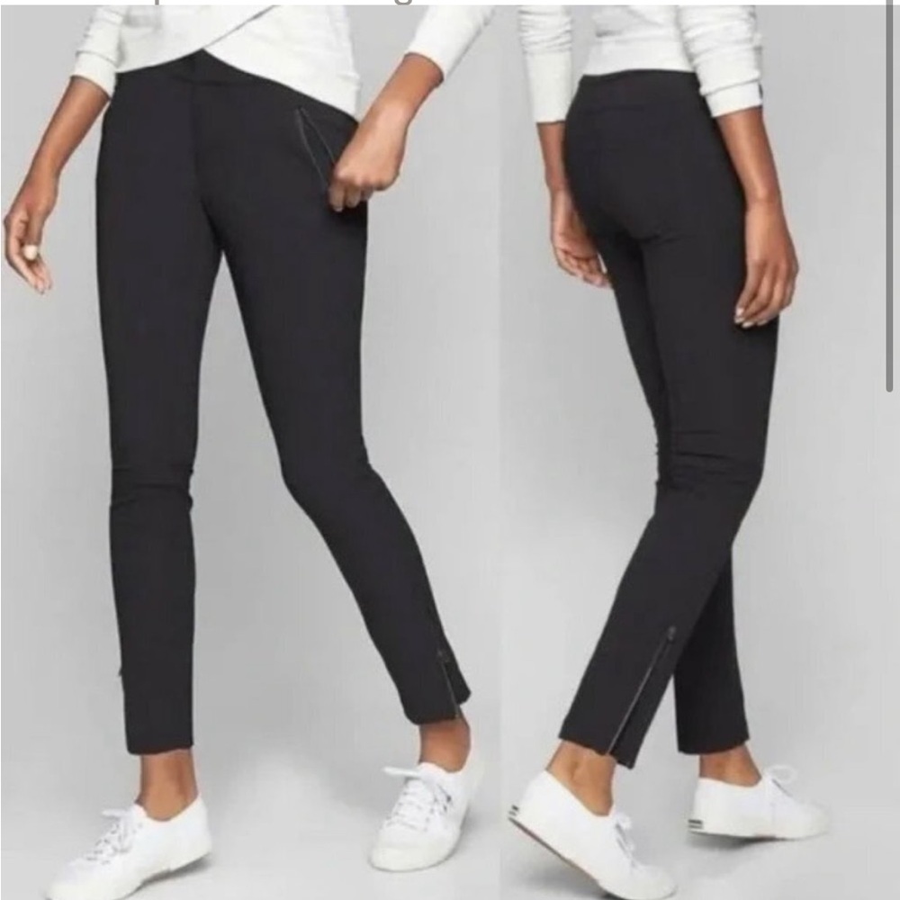 Athleta Black Wander Stash Skinny Pant 10 Tall